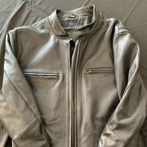Kenneth Cole leather motorcycle style jacket